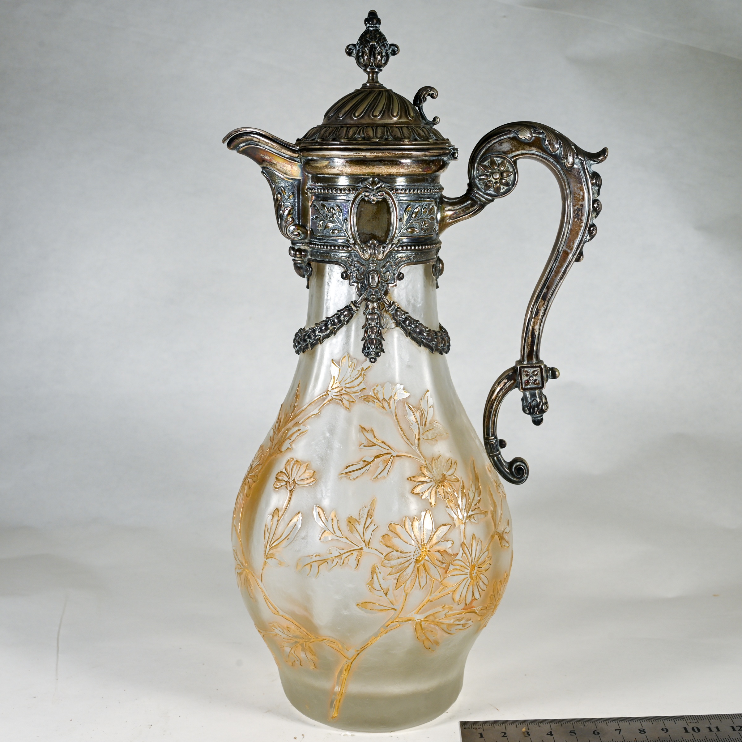 Silver-mounted gilt cameo claret jug, glass attributed to Legras, c. 1900 — £1,500 – £2,500