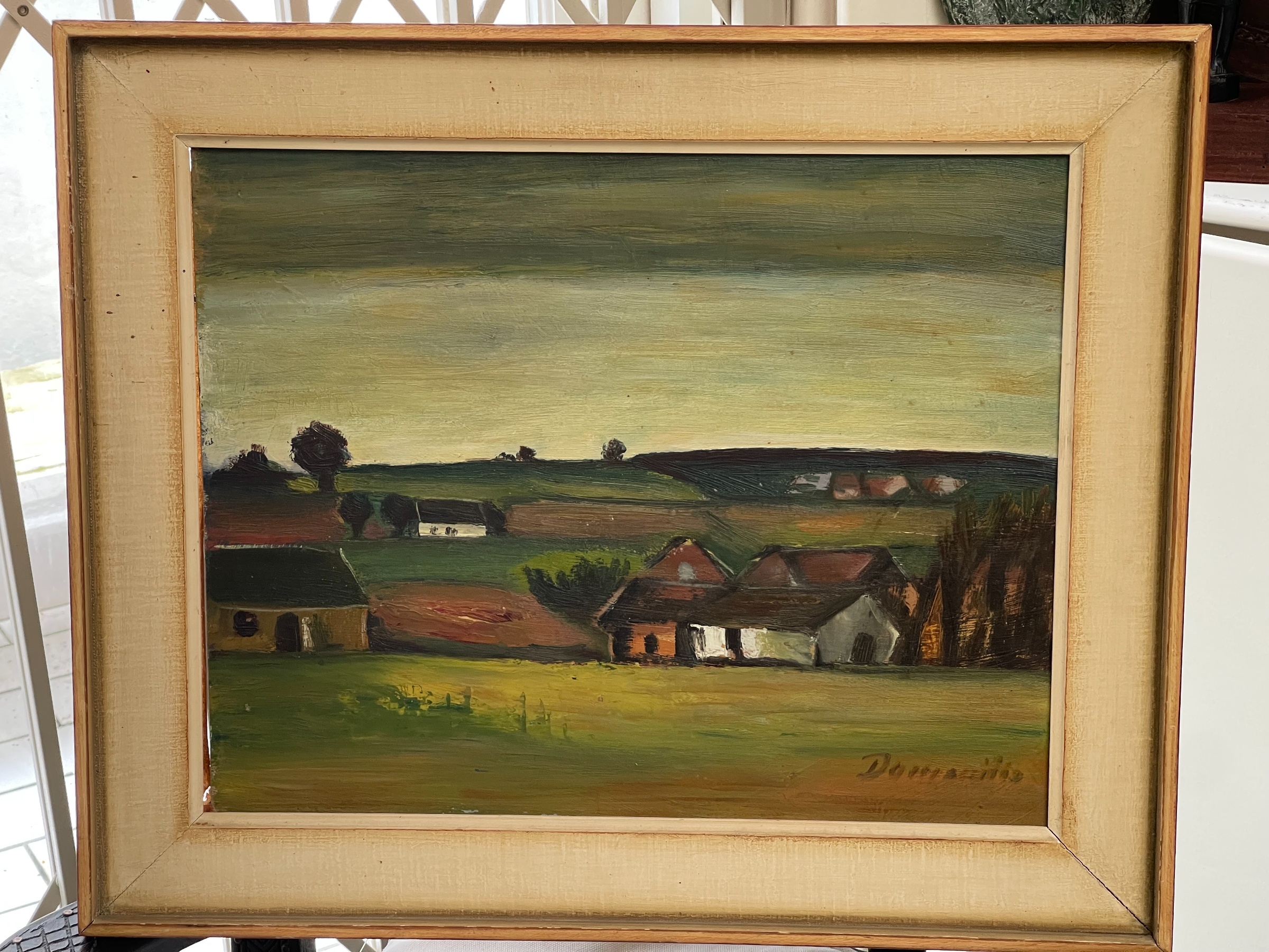 Expressionist 'Karoo Landscape', signed indistinctly, attributed to Pranas Domšaitis — estimate: £1,000 – £2,500