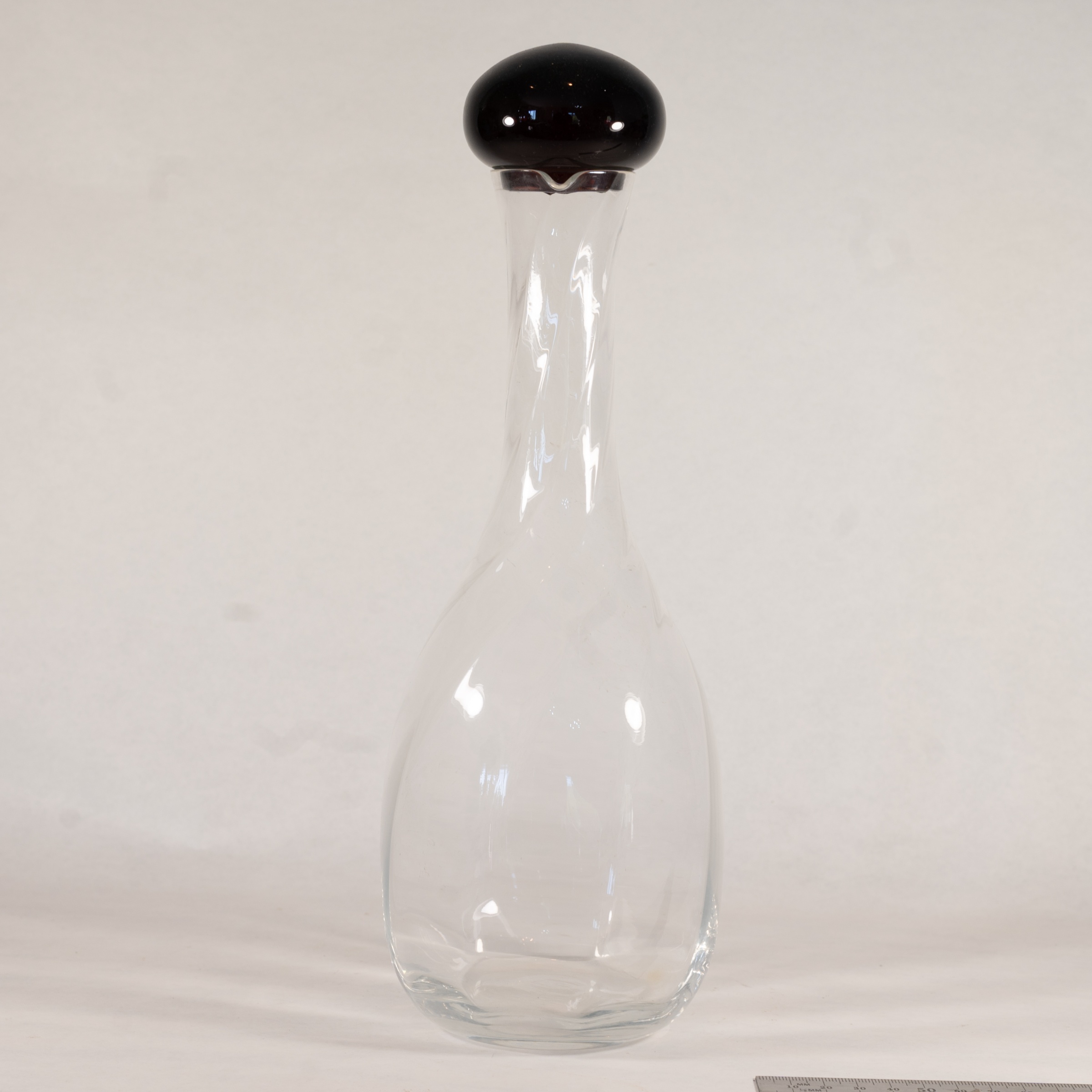 Unsigned, maker uncertain: optic-twist decanter — $150 – $250
