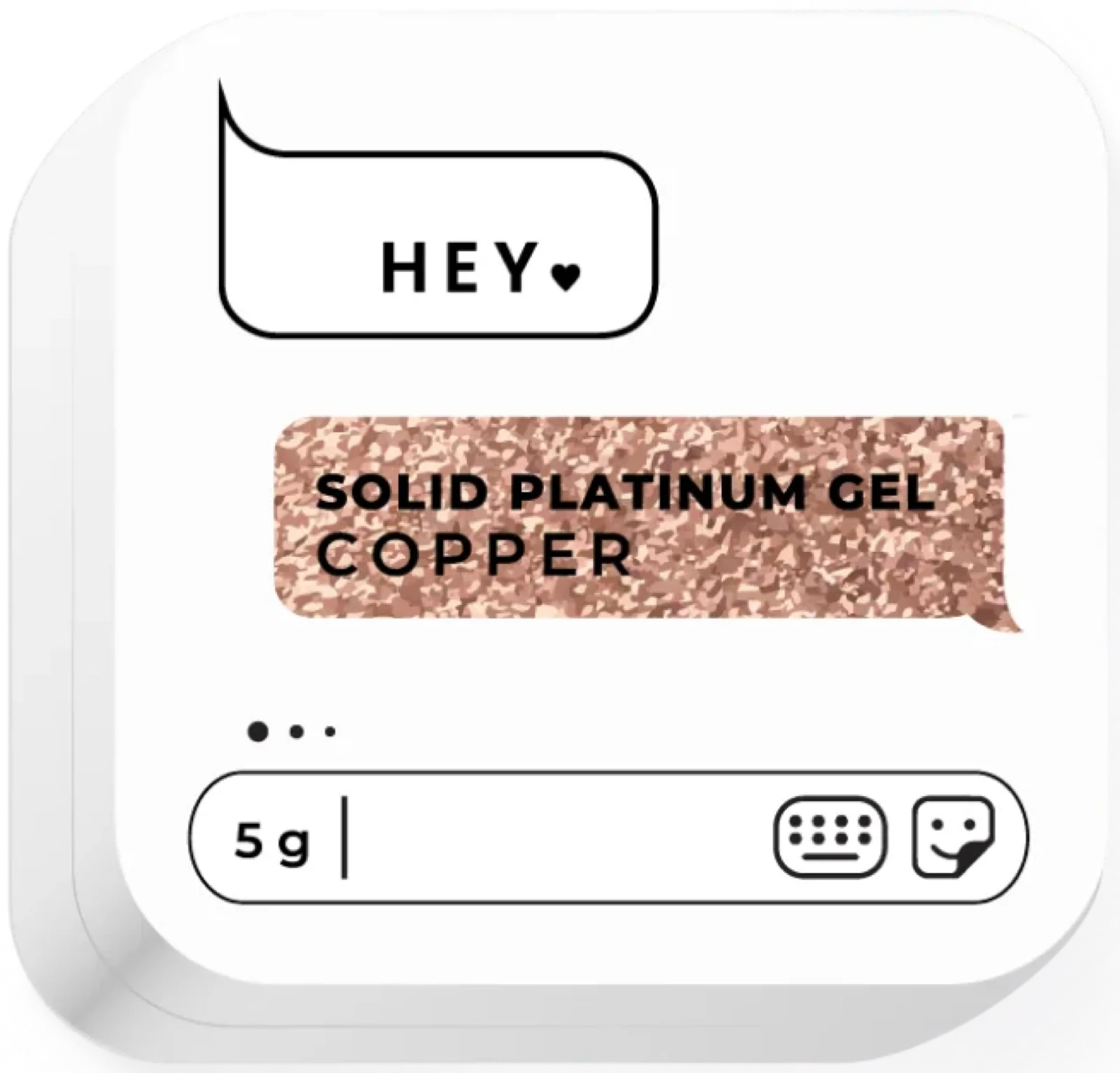 Design-Gel Solid platinum gel Copper von HeyLove, 5 g