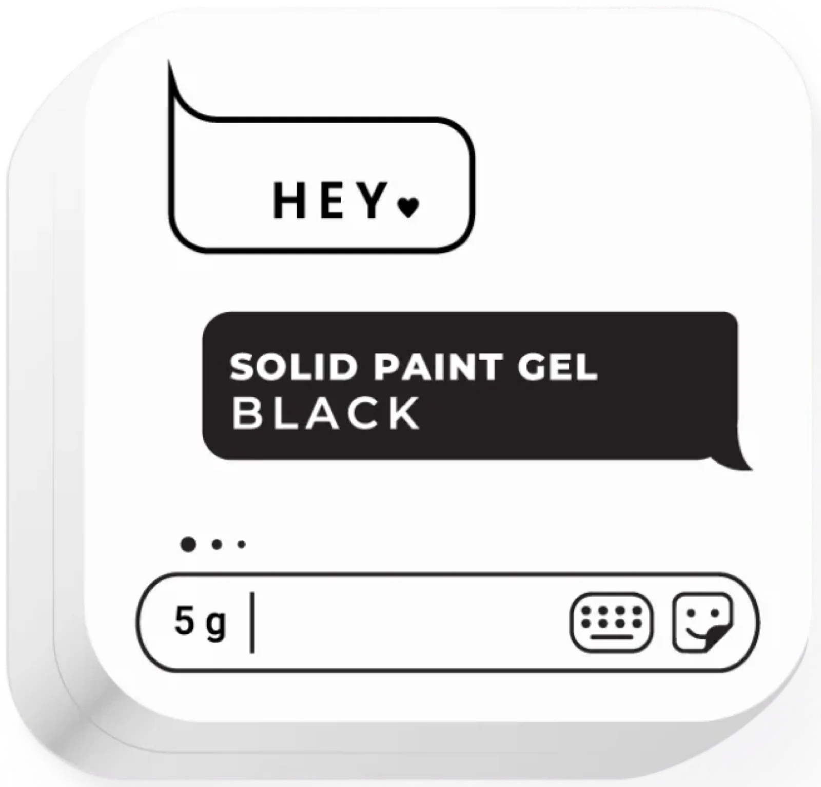 Design-Gel Solid paint gel Black von HeyLove, 5 g