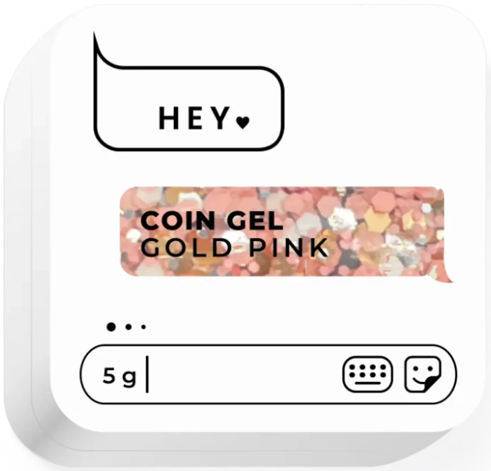 Design-Gel Coin gel Gold Pink von HeyLove, 5 g
