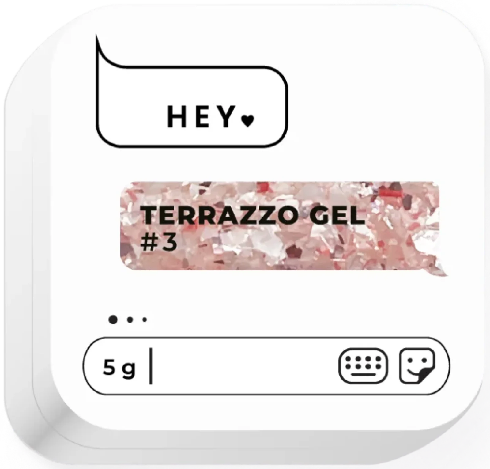 Design-Gel Terrazzo Gel #3 von HeyLove, 5 g
