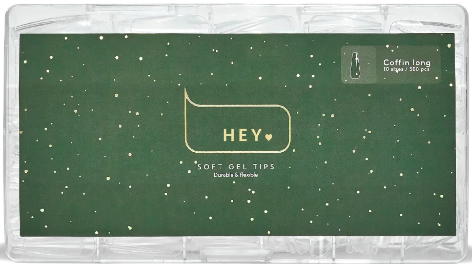 Gel Tips Gel Tips „Coffin Long“ von HeyLove, 500 Stück