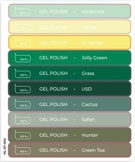 Farbnamen-Sticker Farbnamen-Sticker Gel Polish (Ambrosia–Green Tea) von HeyLove, 1 Stück