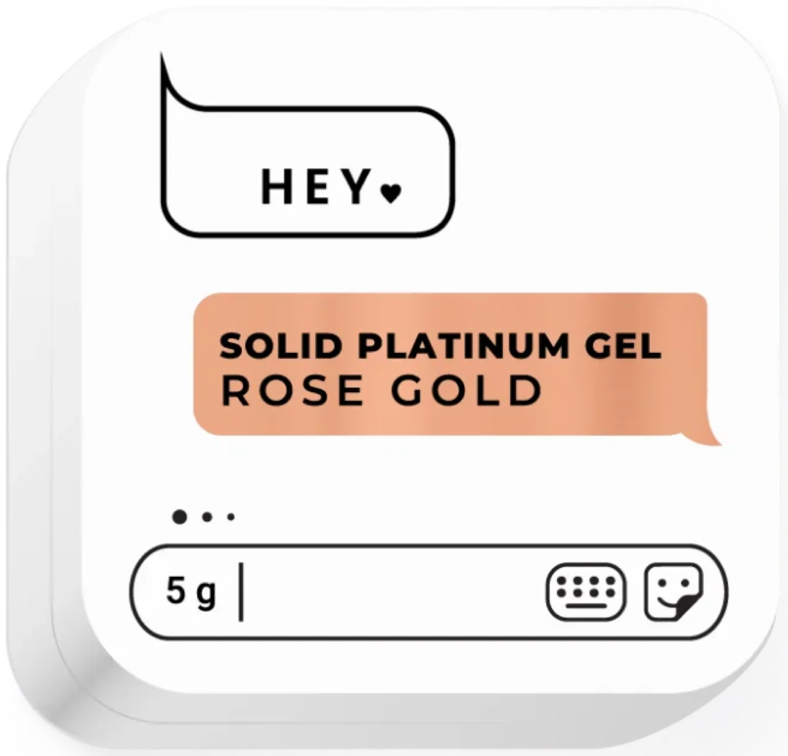 Design-Gel Solid platinum gel Rose Gold von HeyLove, 5 g