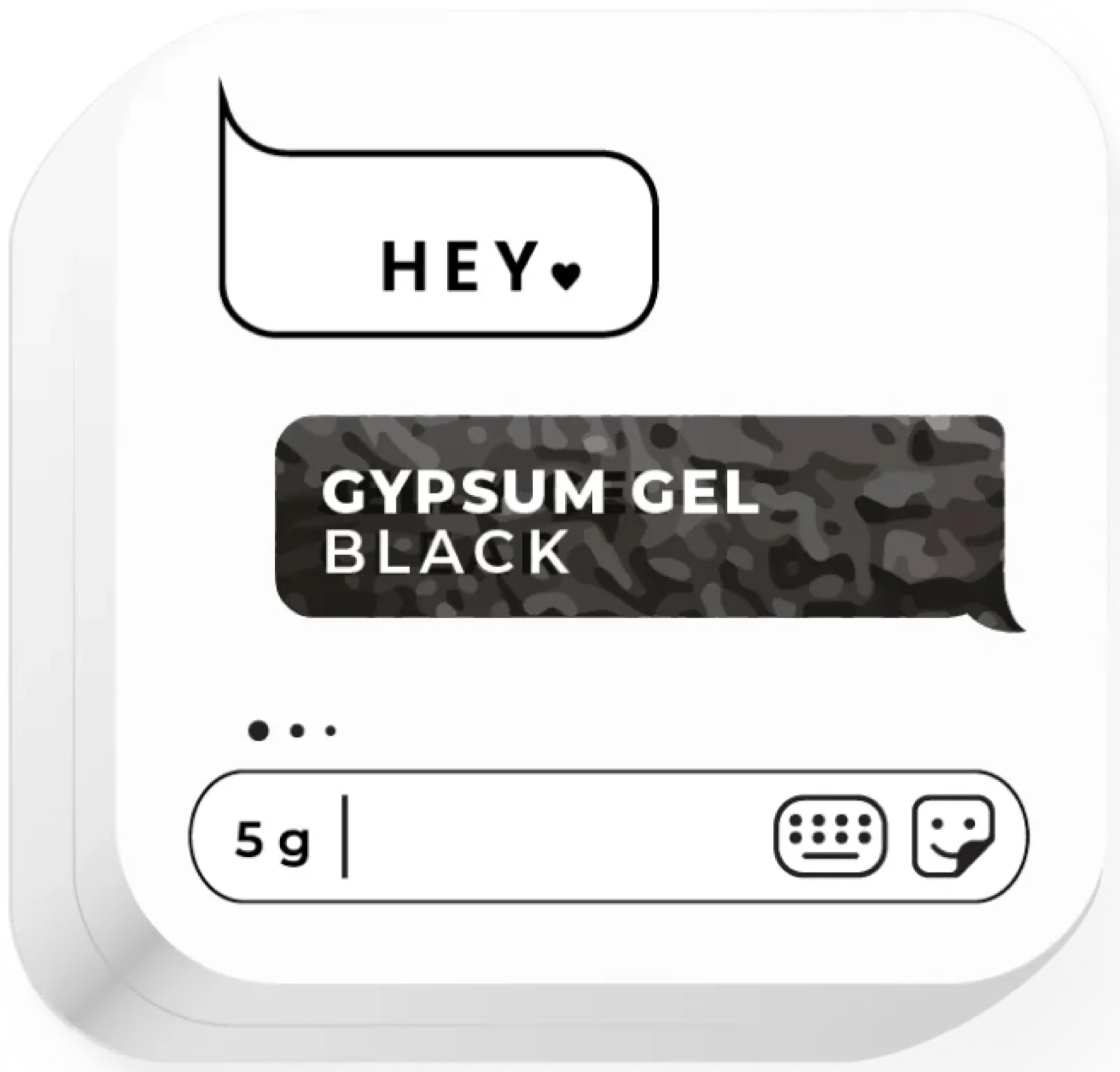 Design-Gel Gypsum gel Black von HeyLove, 5 g