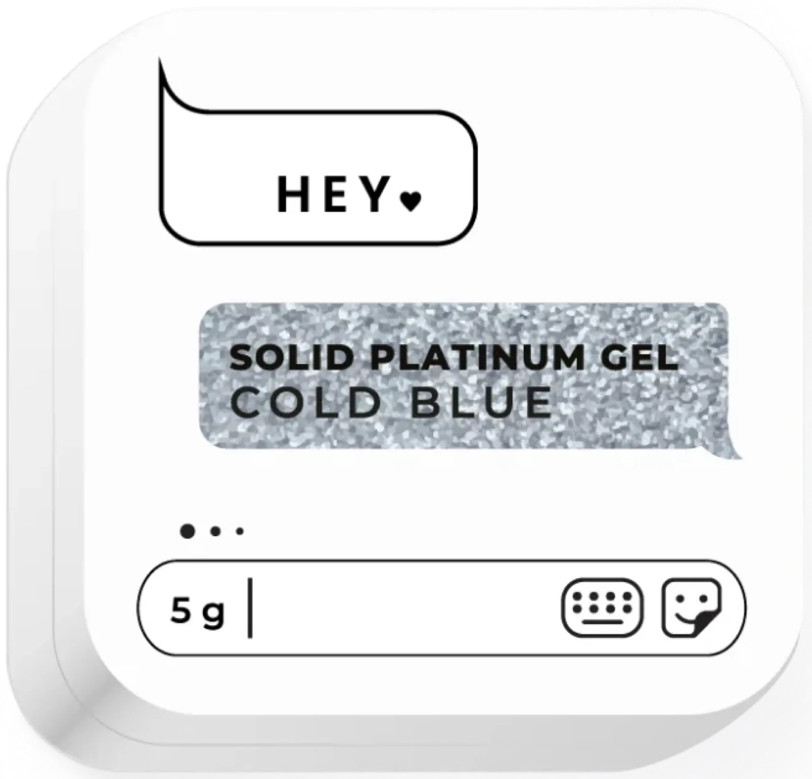 Design-Gel Solid platinum gel Cold Blue von HeyLove, 5 g