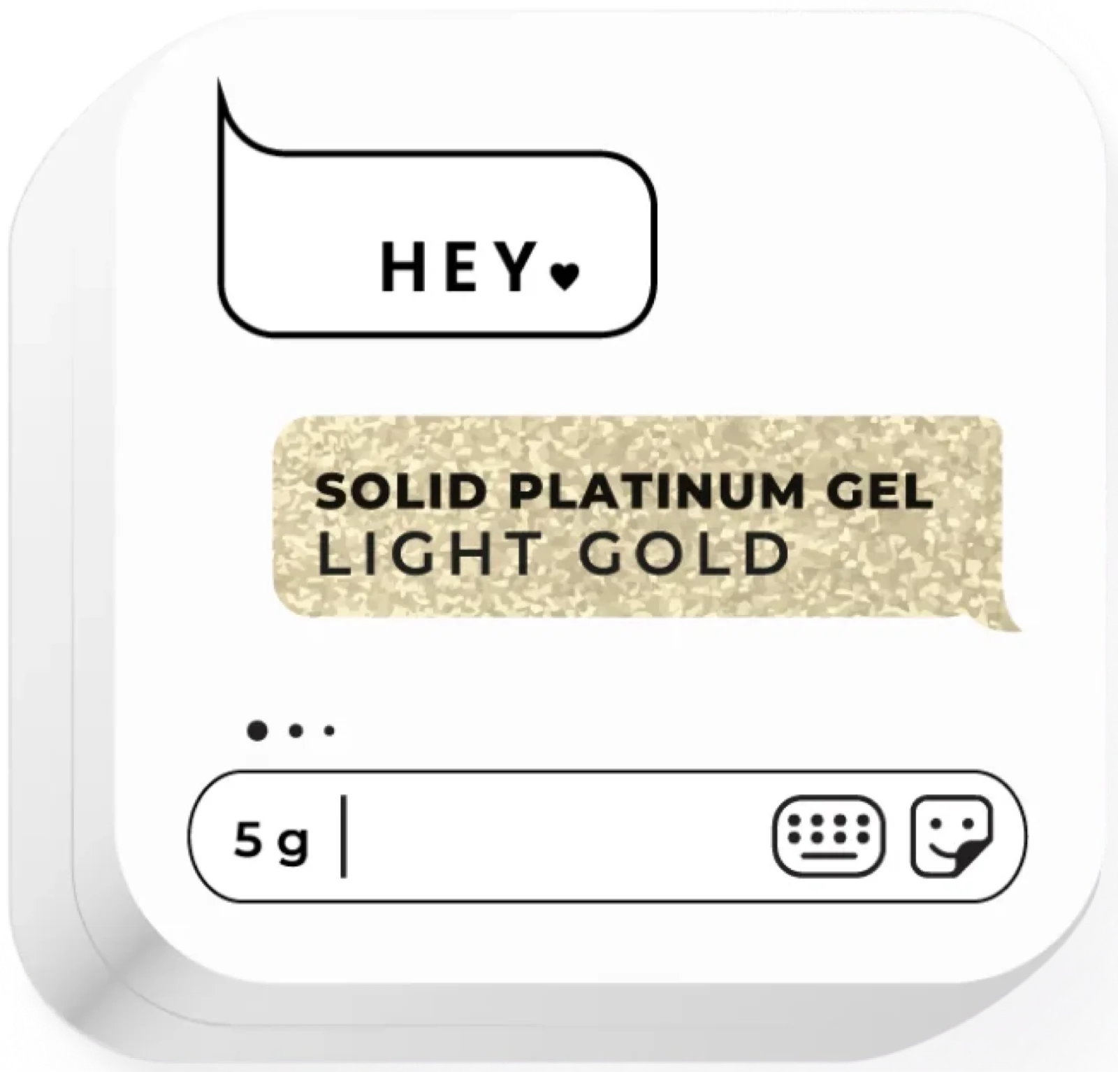 Design-Gel Solid platinum gel Light Gold von HeyLove, 5 g
