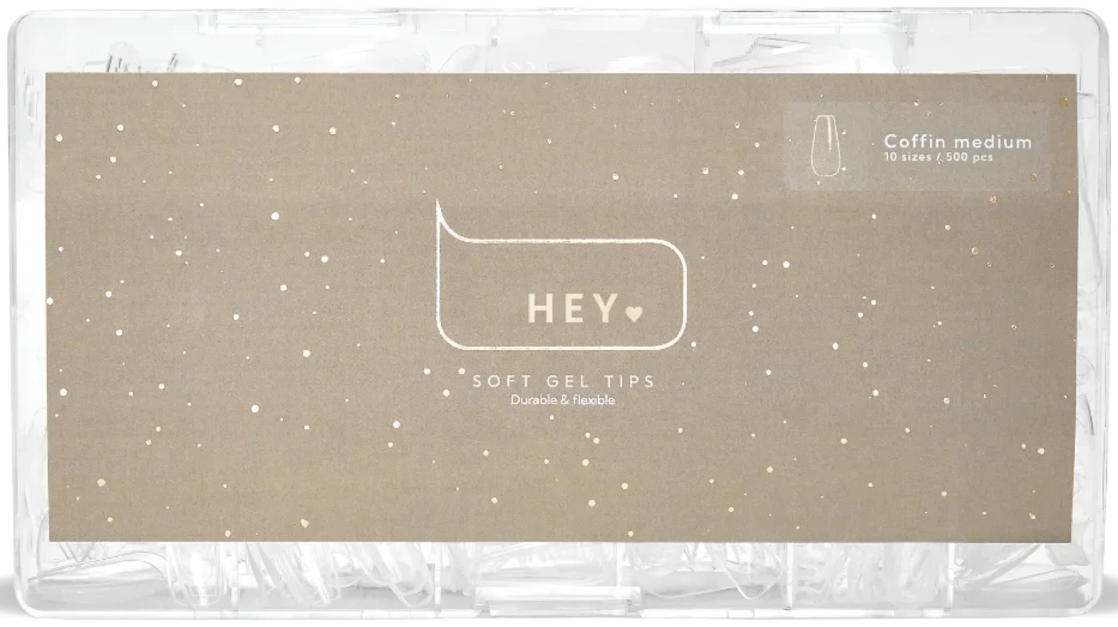 Gel Tips Gel Tips „Coffin Medium“ von HeyLove, 500 Stück