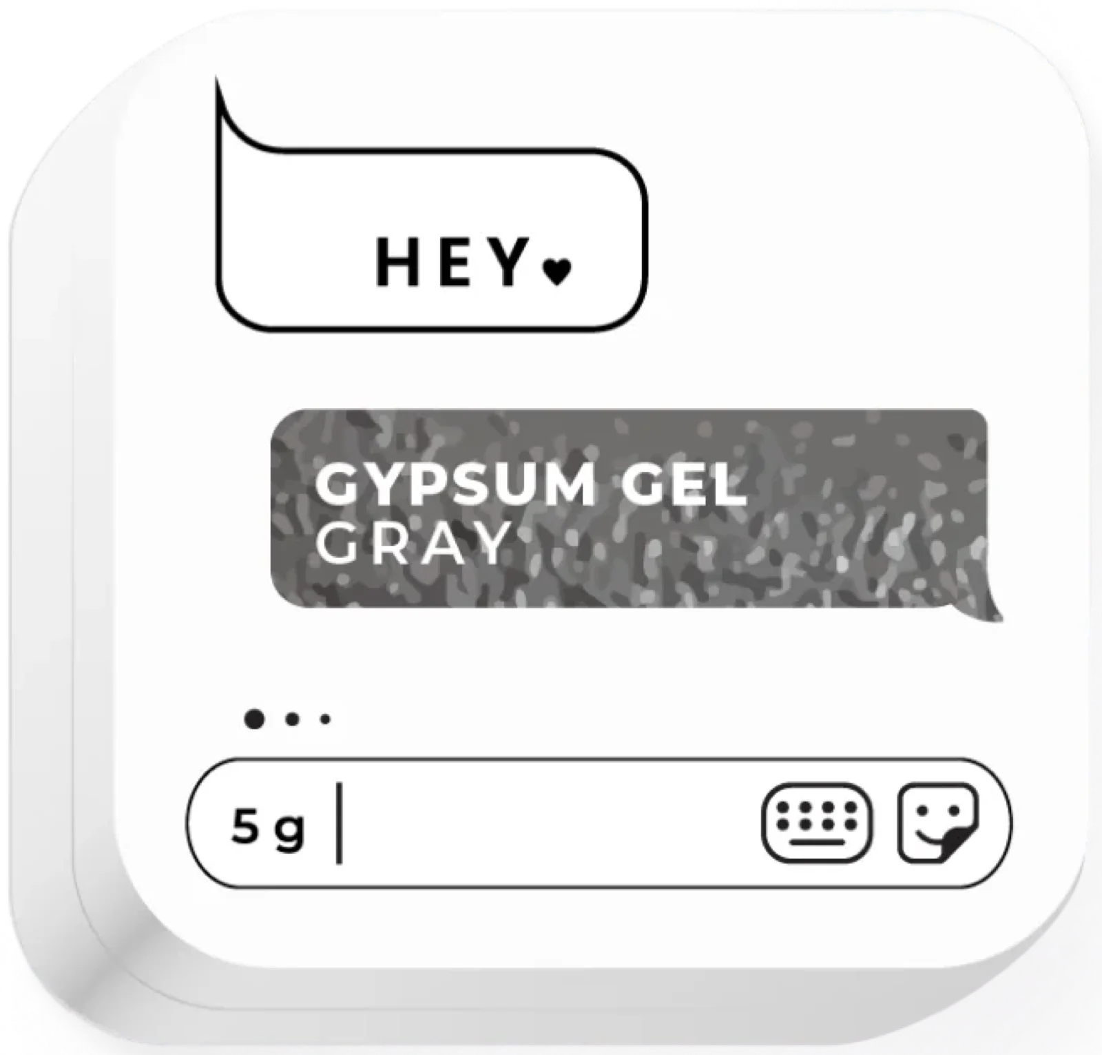 Design-Gel Gypsum gel Gray von HeyLove, 5 g