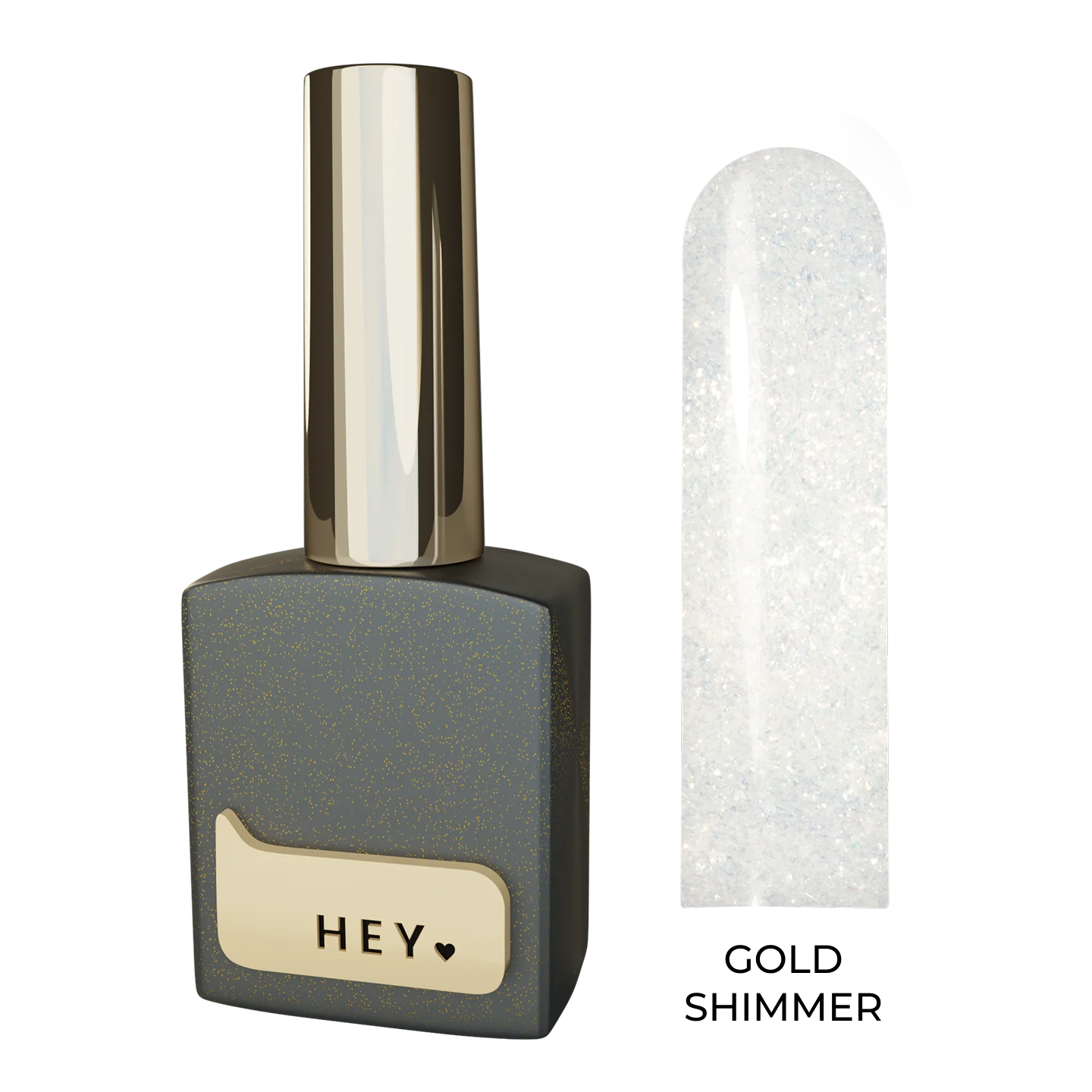 Top Coat Gold shimmer von HeyLove, 15 ml