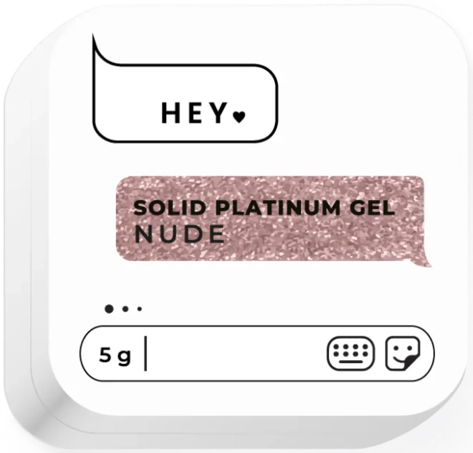 Design-Gel Solid platinum gel Nude von HeyLove, 5 g