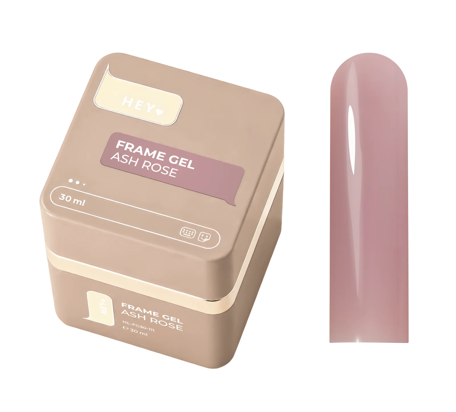 Frame Gel Ash Rose mit Pumpe von HeyLove, 30 ml