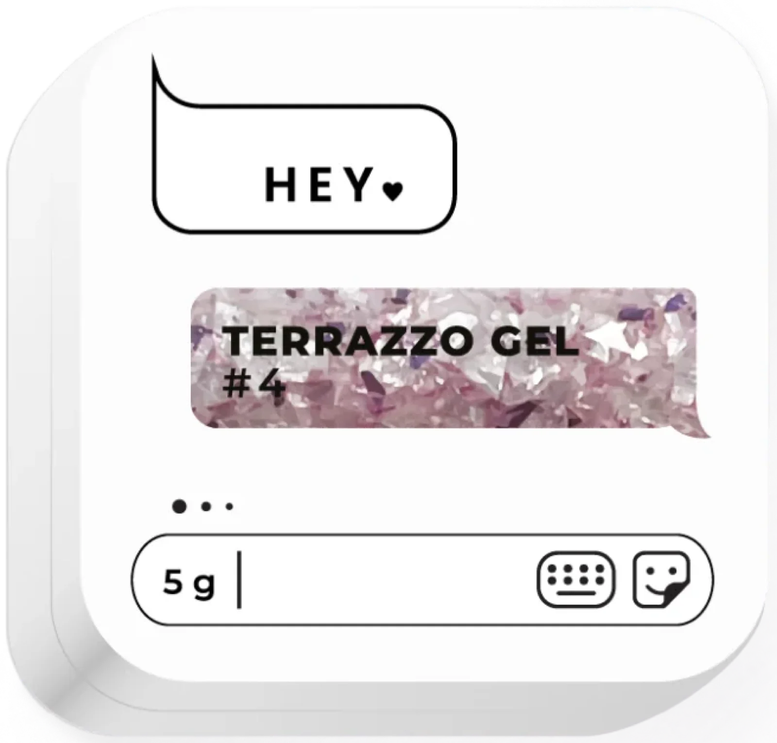 Design-Gel Terrazzo Gel #4 von HeyLove, 5 g
