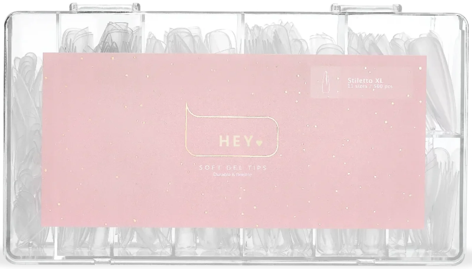 Gel Tips Gel Tips „Stiletto XL“ von HeyLove, 500 Stück