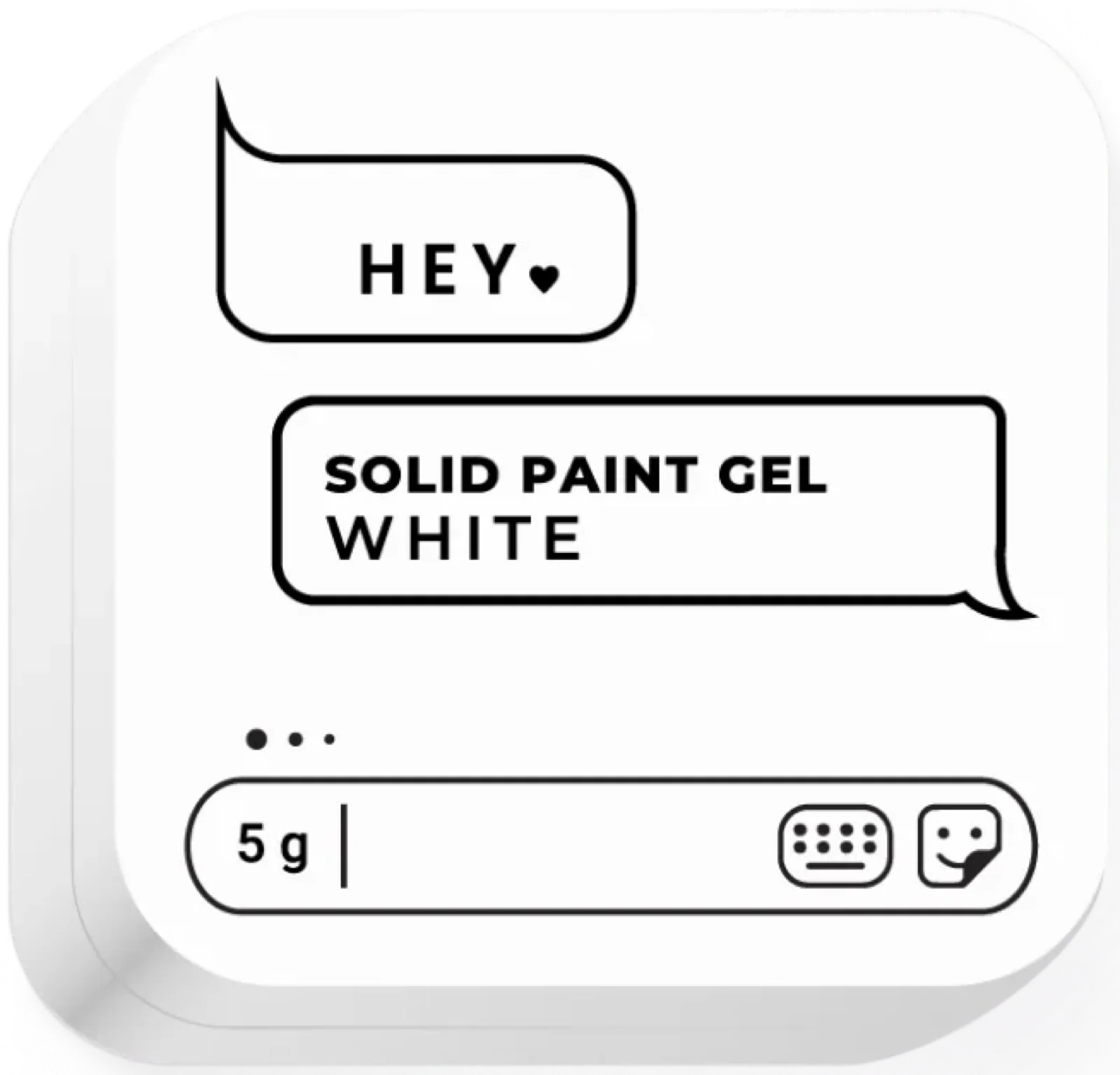 Design-Gel Solid paint gel White von HeyLove, 5 g