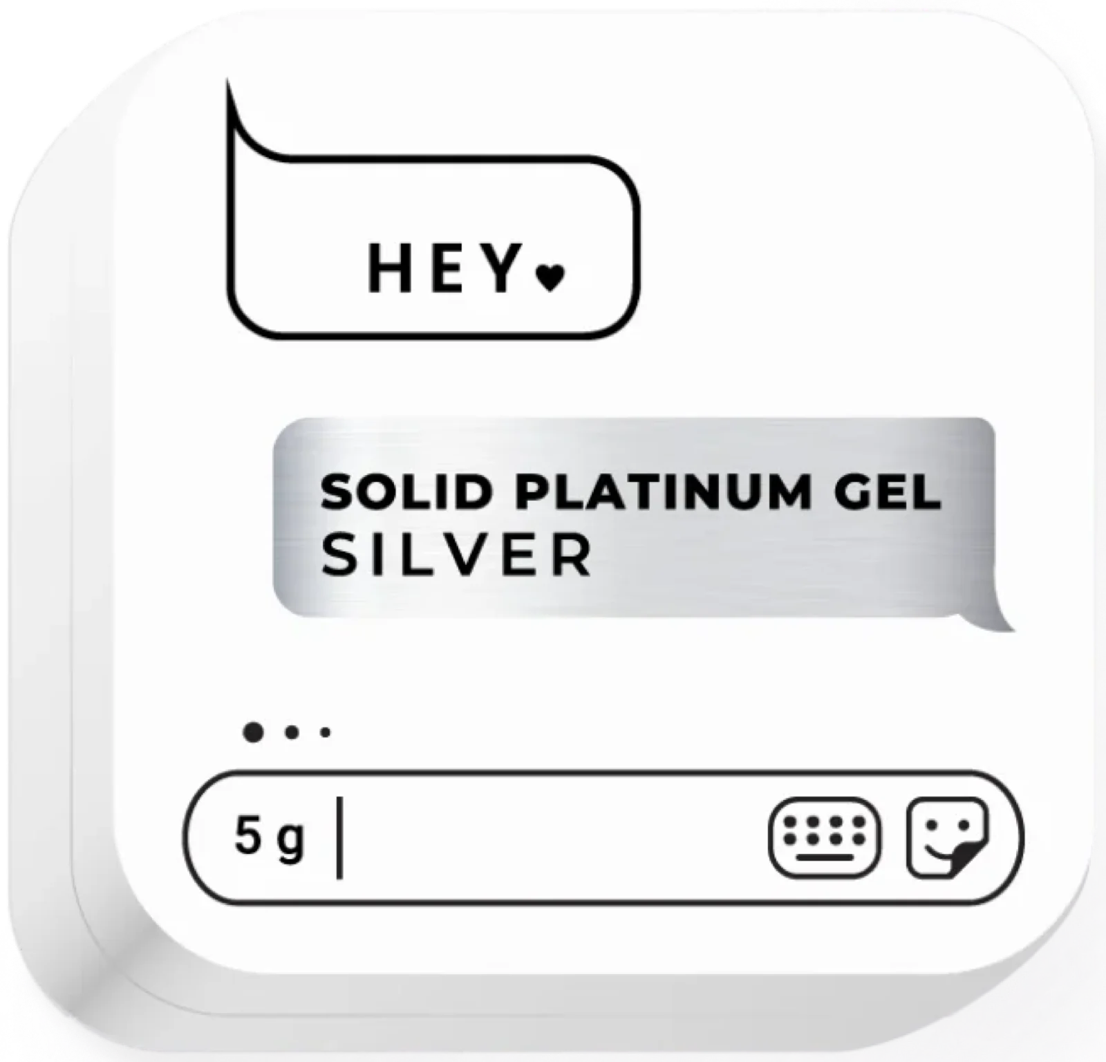 Design-Gel Solid platinum gel Silver von HeyLove, 5 g