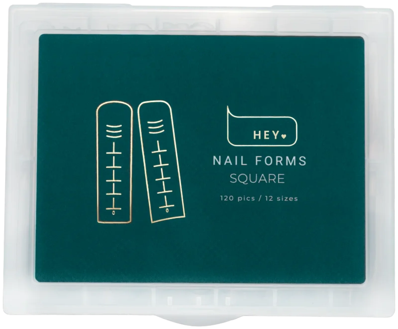 Gel Tips Oberformen „Square“ von HeyLove, 120 Stück