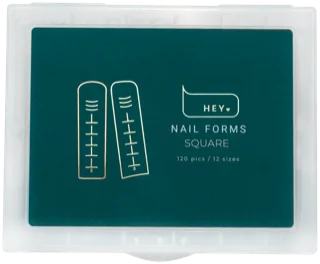 Gel Tips Oberformen „Natural Square“ von HeyLove, 120 Stück