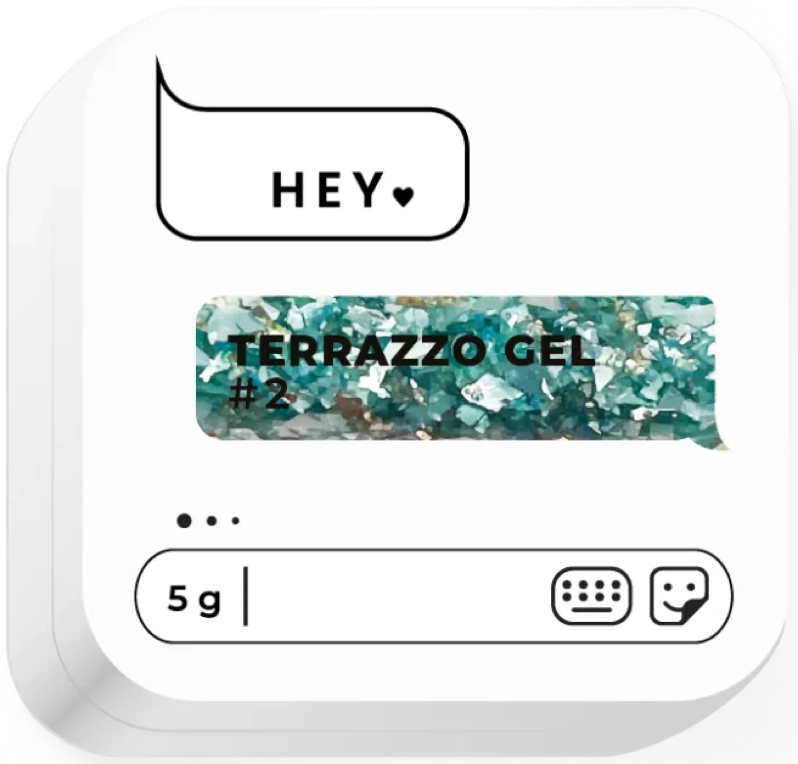 Design-Gel Terrazzo Gel #2 von HeyLove, 5 g