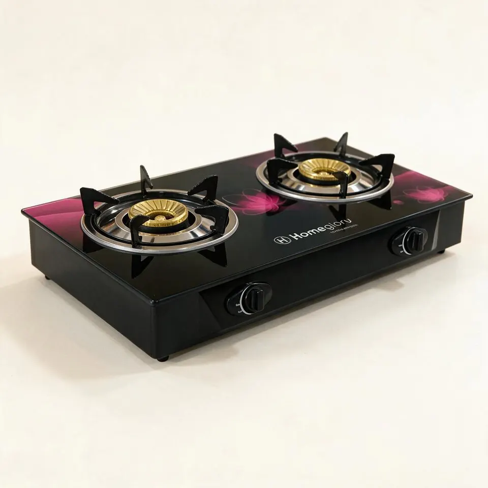 Homeglory 2 Burner Glass Top Gas Stove Nexa