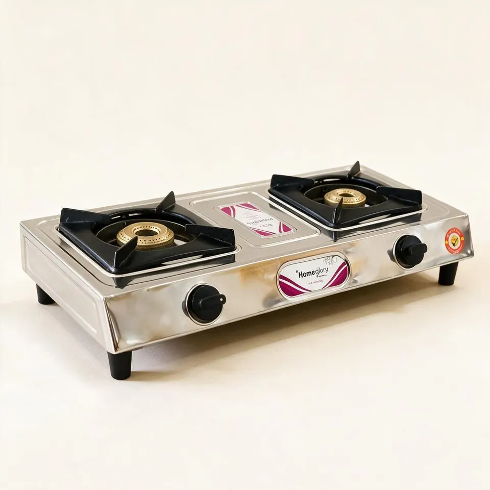 Homeglory Mini Gold S.S Gas Stove 2 Burner