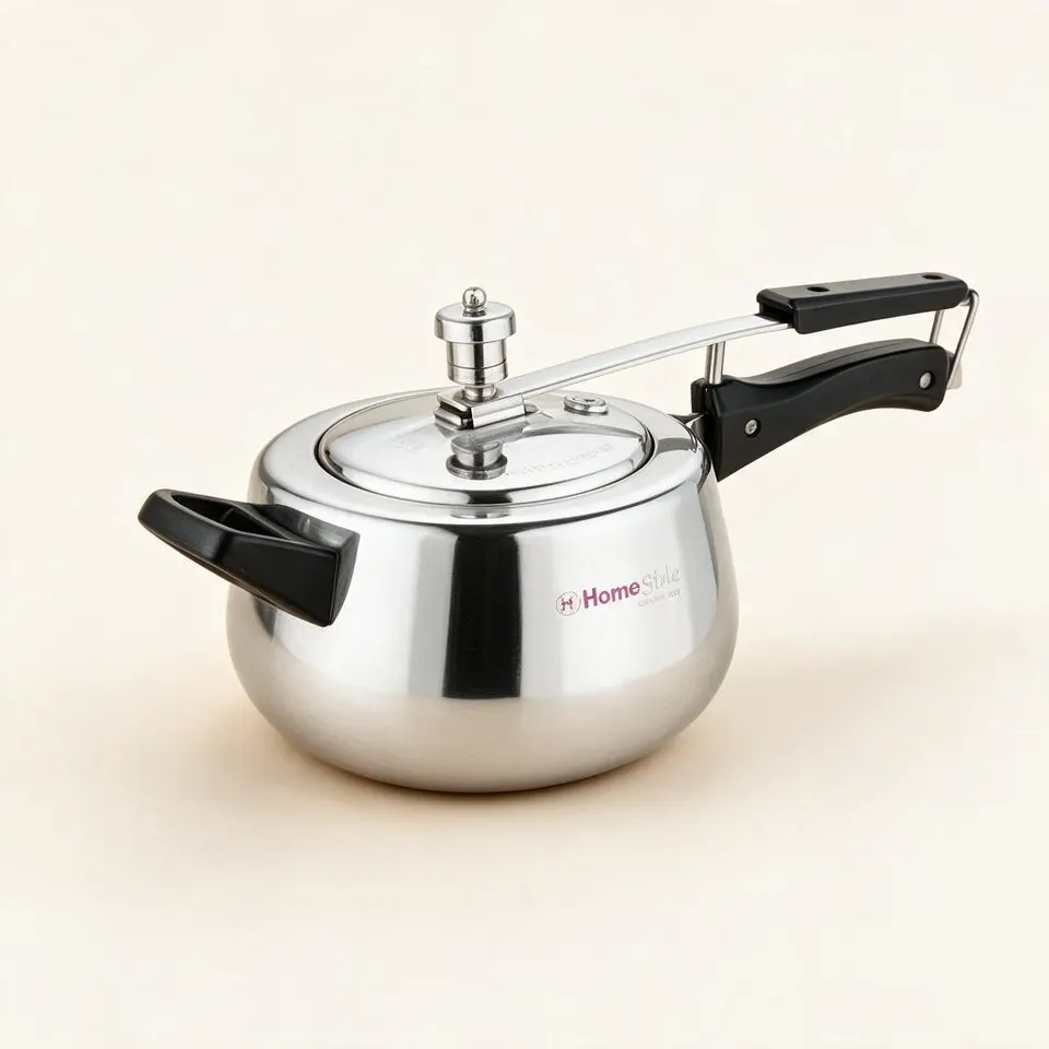Steel Pressure Cooker 2 Litre Stylo
