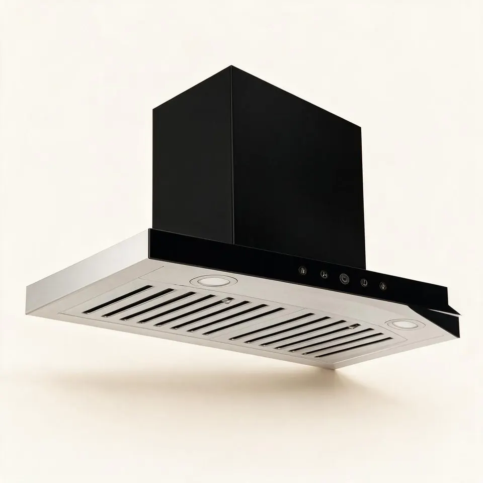 Black chimney hood 60 cm