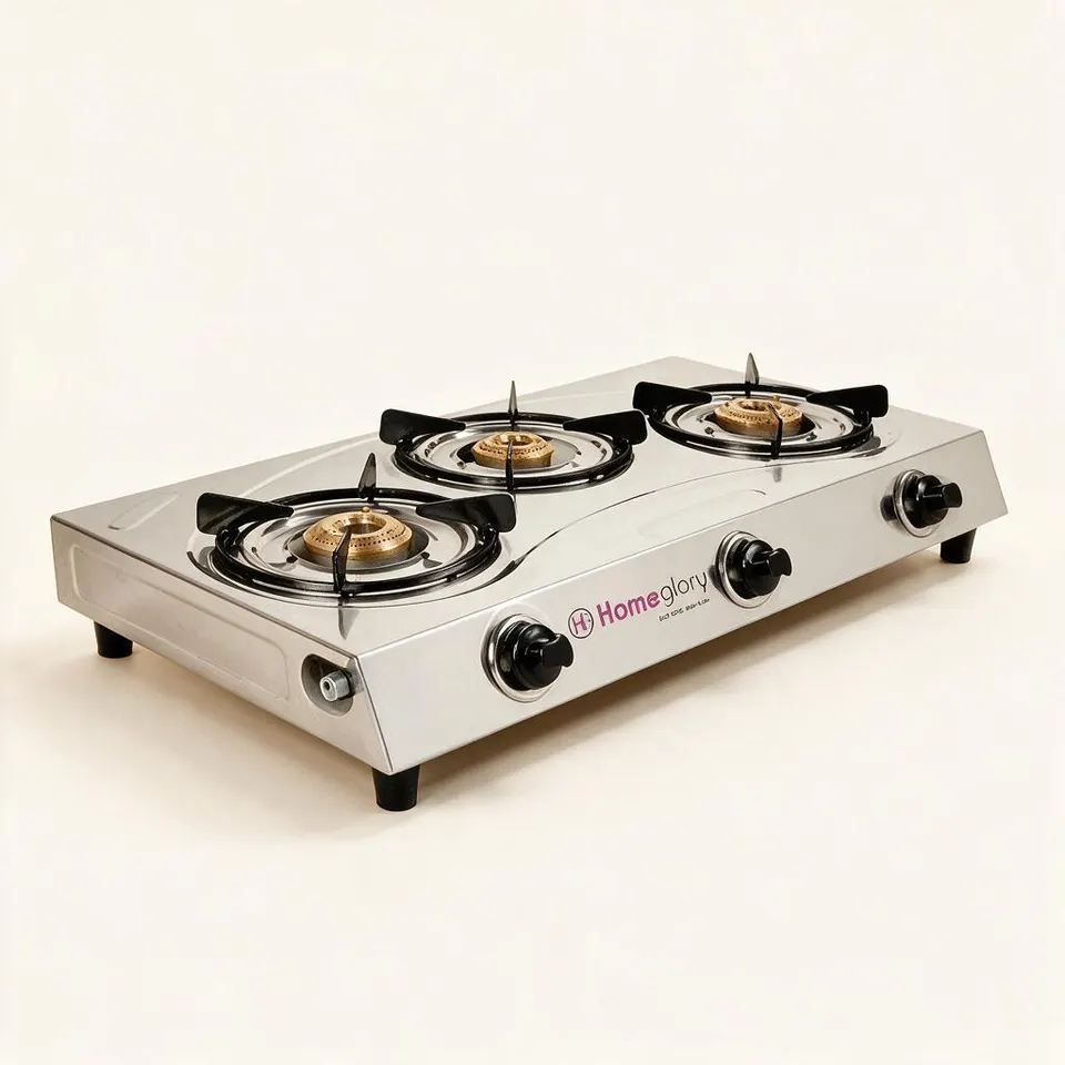 Homeglory 3 Burner Gas Stove Deluxe HG-GS 604