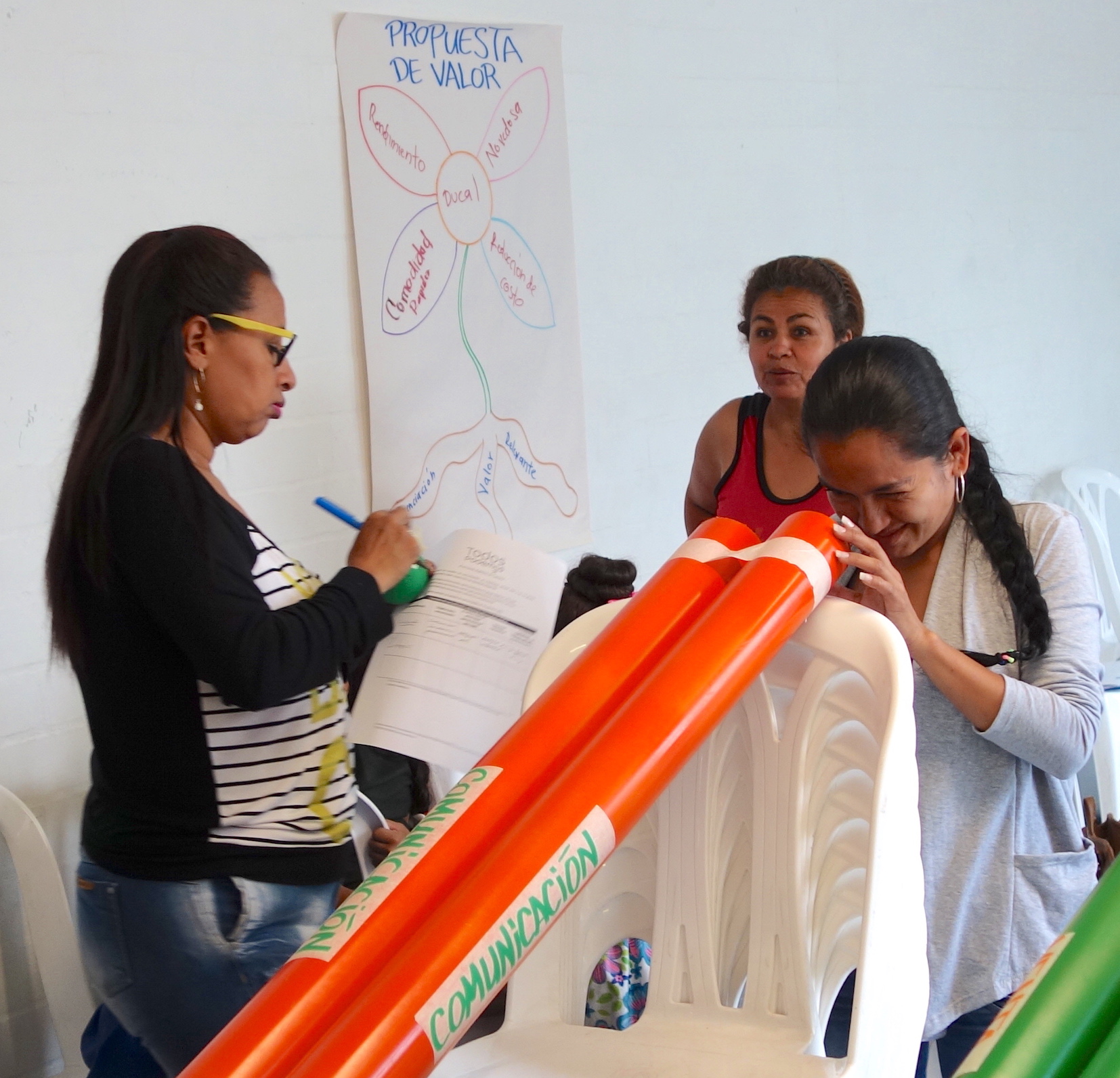 Una sesión de formación para una emprendedora