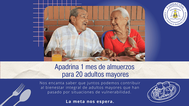 1 mes de almuerzos para 20 adultos mayores