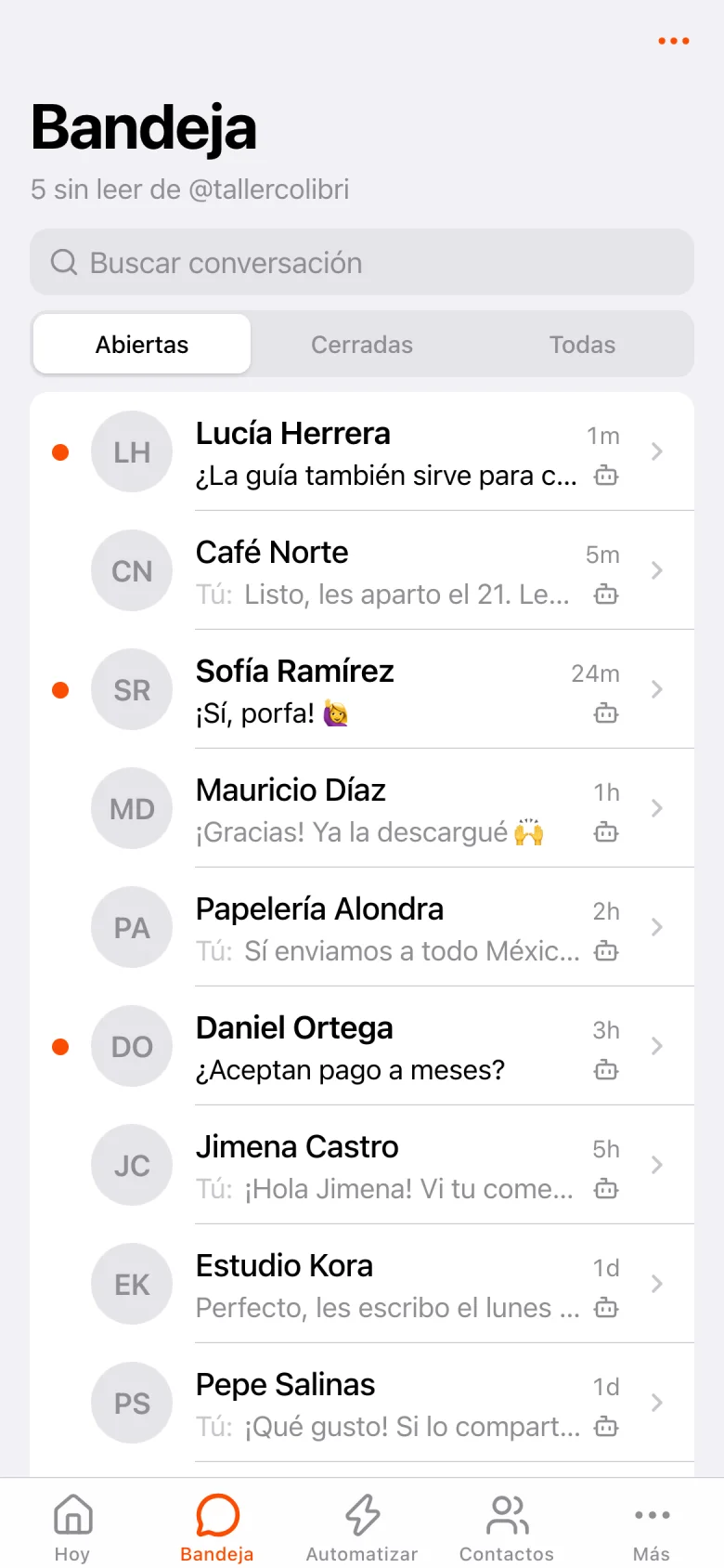 The inbox on your phone.