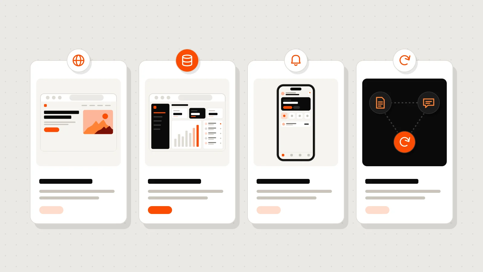 Four kinds of project: a website, a system with its admin panel, an app and an automation that connects your tools. Each one calls for a team with different experience.