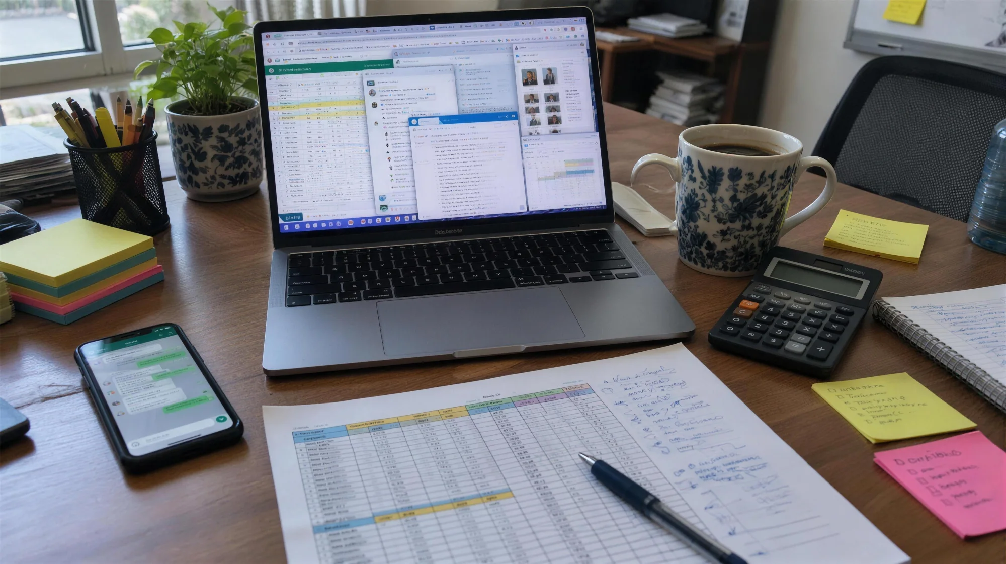 Una hoja impresa, varias pestañas abiertas, el chat de pedidos y notas en papel: cuando cada herramienta va por su lado, el trabajo de juntarlas lo hace tu equipo.