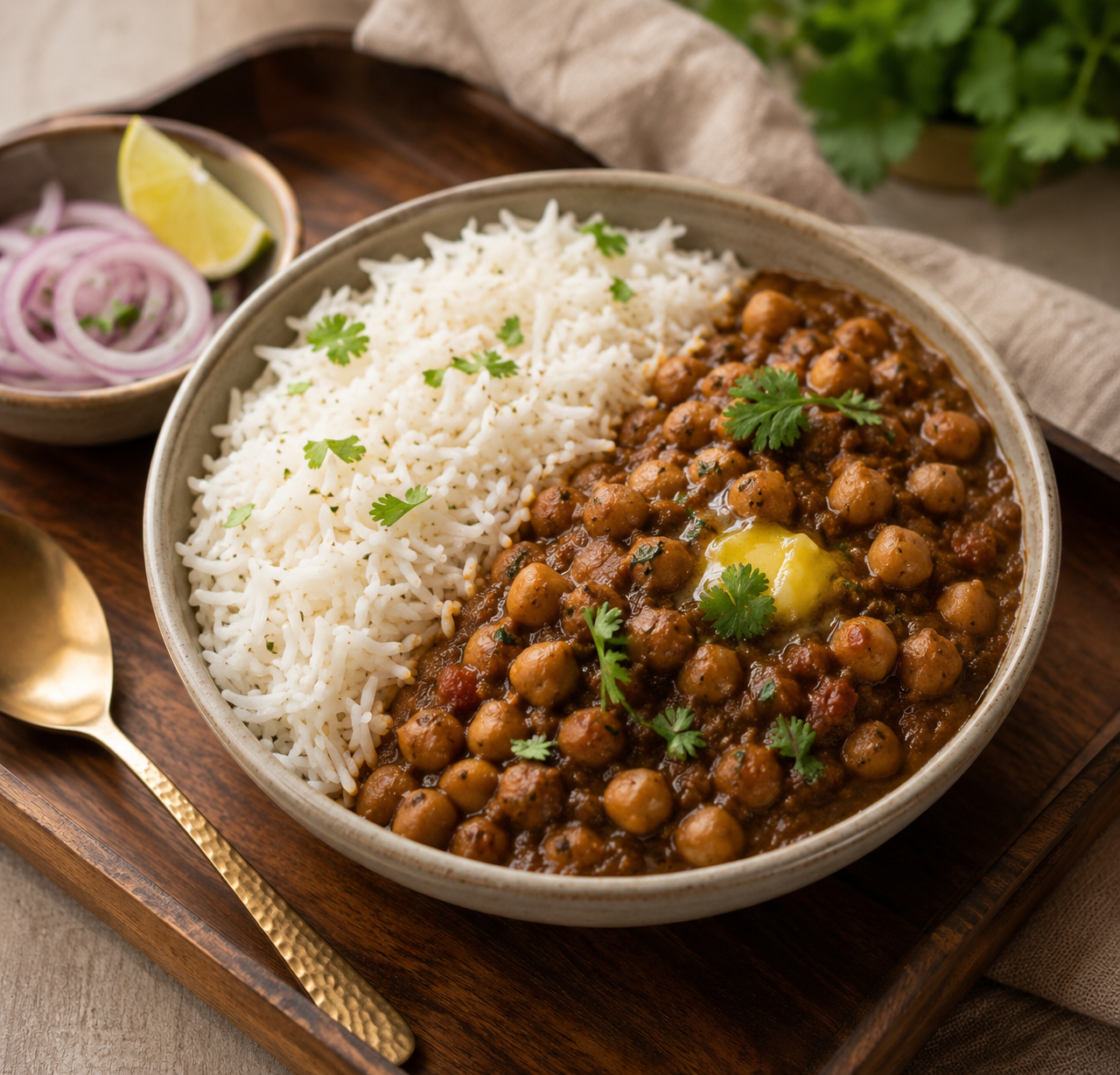 Homestyle Chole Chawal