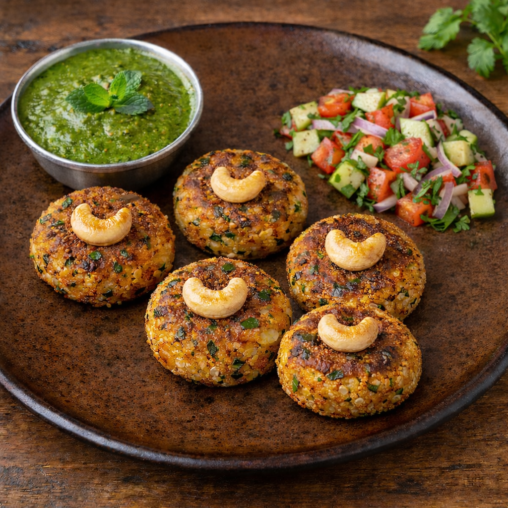 Chickpea–Quinoa Paneer Tikkis