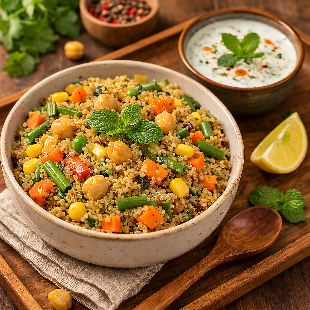 Protein-Packed  Quinoa Paneer Pulav