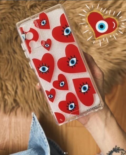 Funda Ojos Turcos y Corazones — vista principal