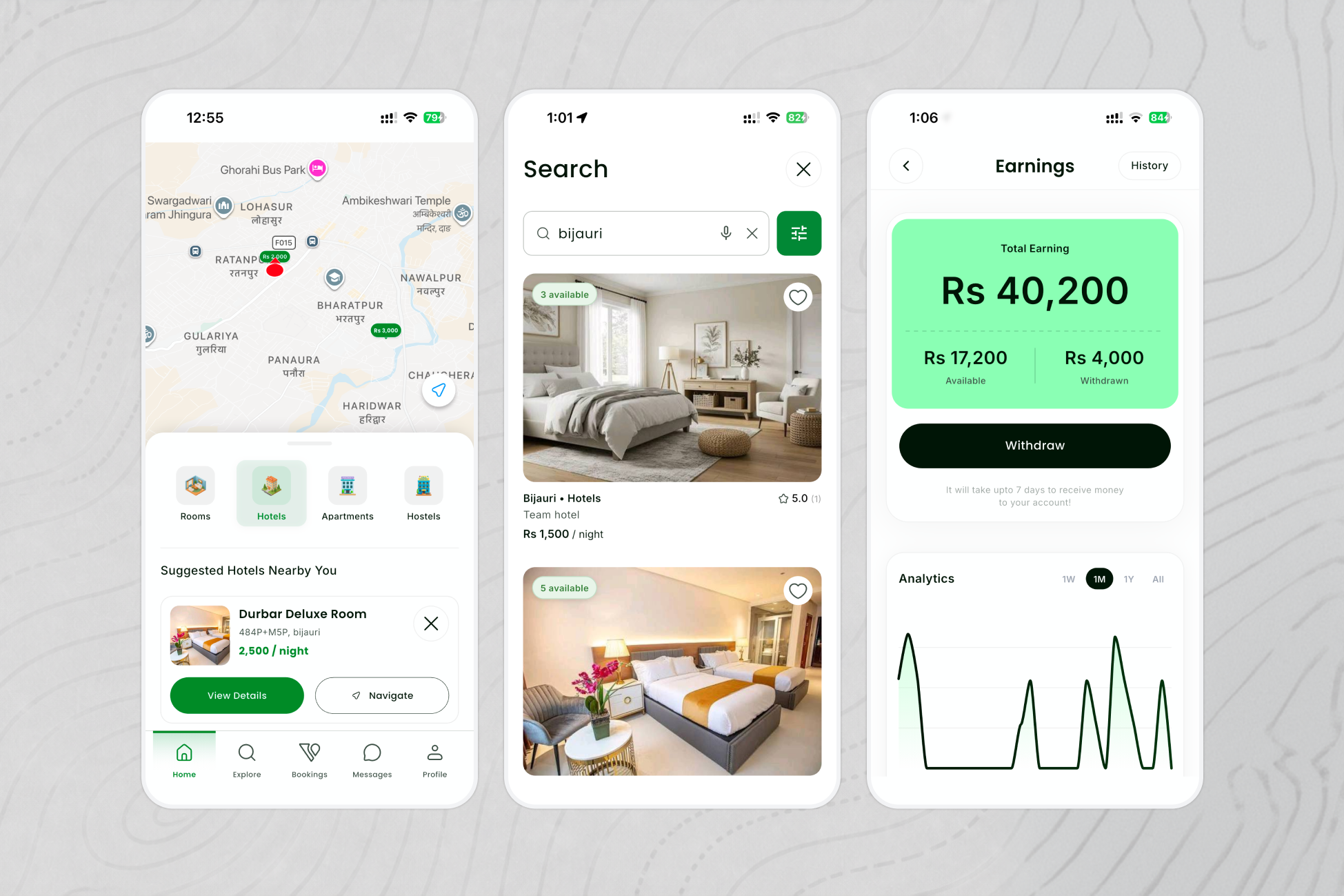 Vasuko Design System and Host Earnings Analytics Interface