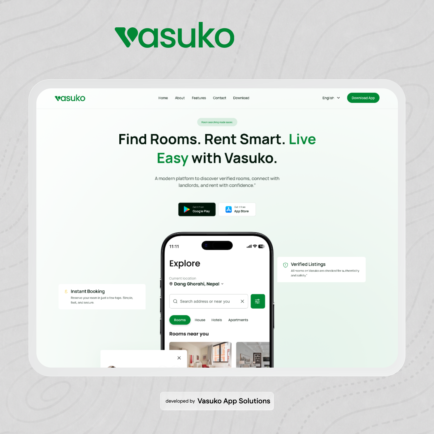 Vasuko Mobile Accommodation Discovery and Map Ecosystem