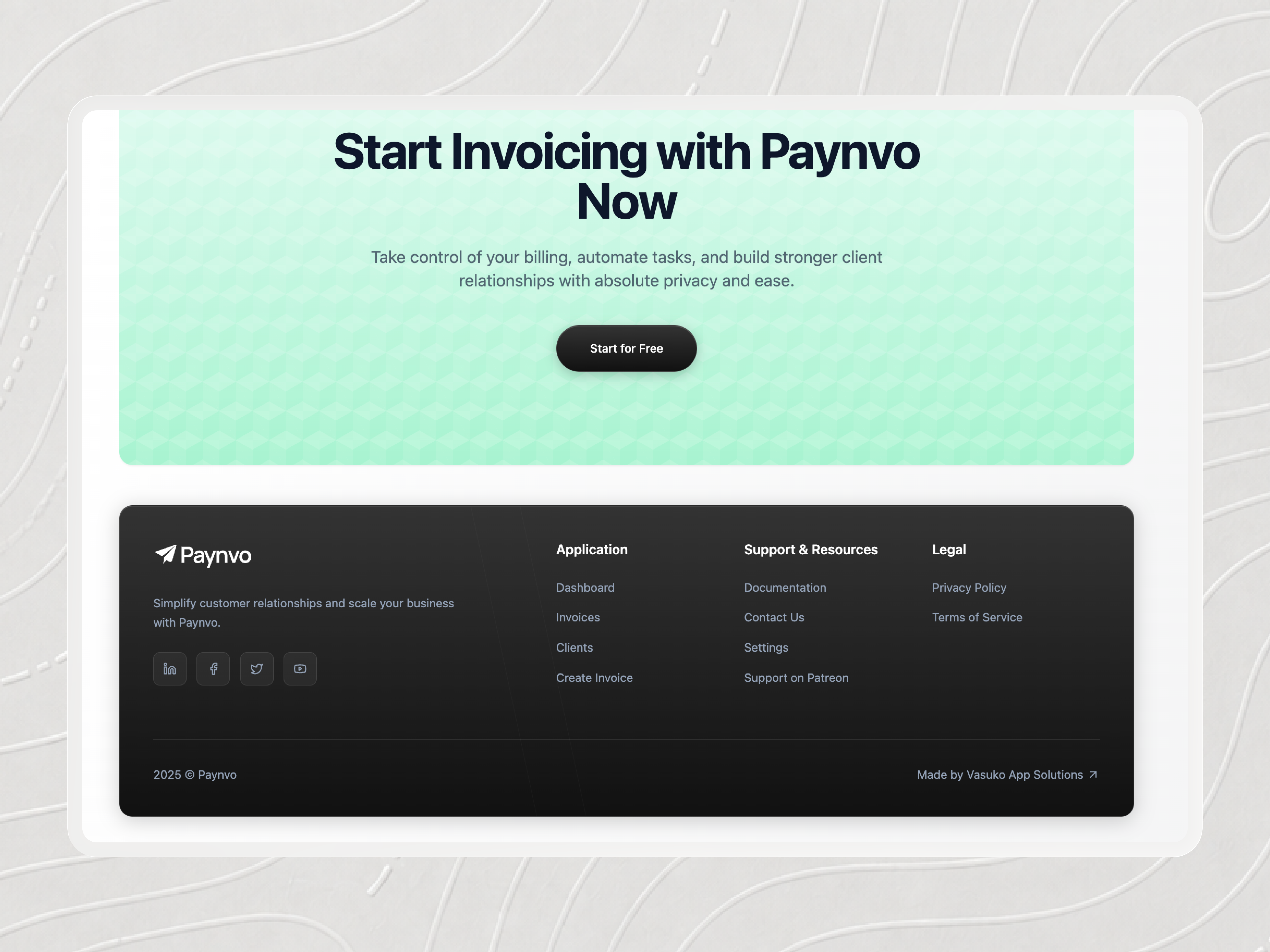 Paynvo Client Management Directory and Mobile Responsive Interface