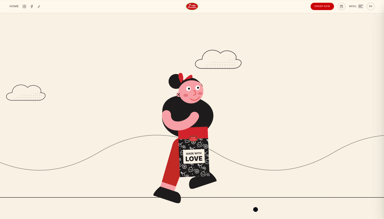 Pickle Paradise Slide-in Cart Drawer and Mobile Viewport UI