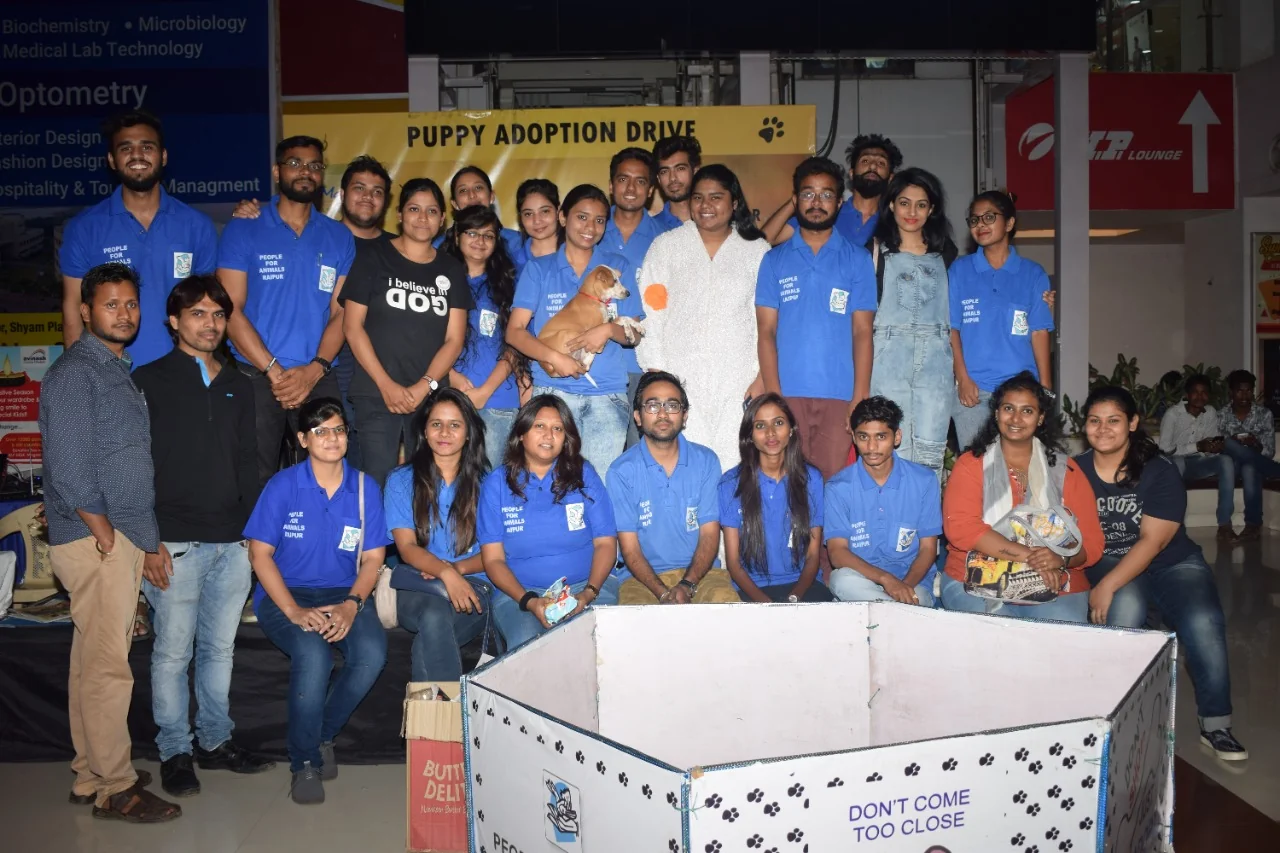 Vatika team at puppy adoption drive