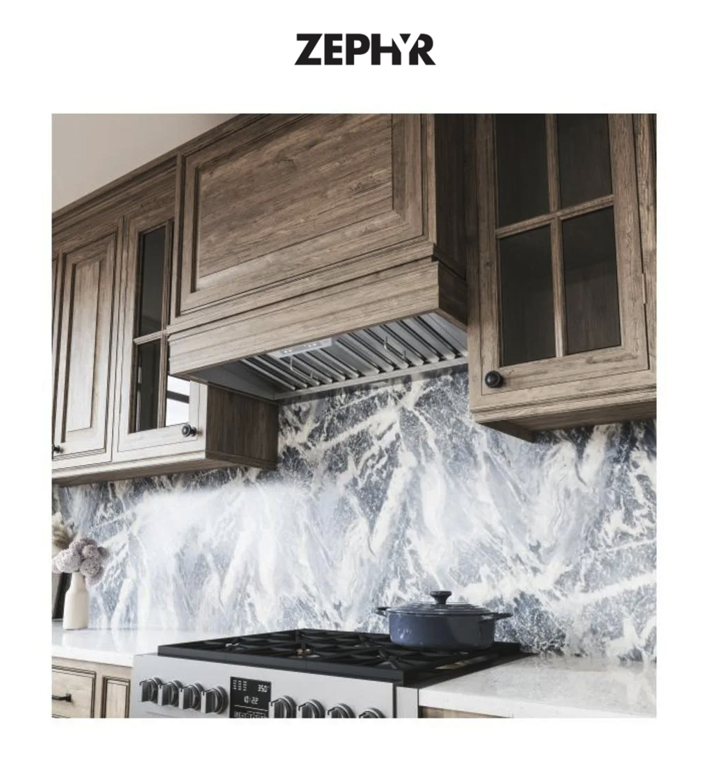 Zephyr Monsoon 290 - 700 CFM 30 Inch Wide Under Cabinet Range Hood with LumiLight LED Lighting and Airflow Control Technology™