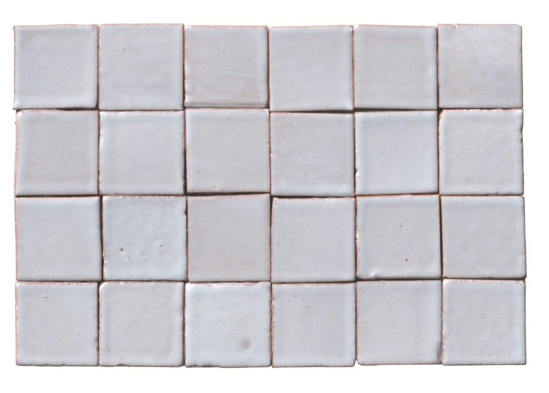 Zellige Alabaster Pearl Gloss Ceramic Mosaic Floor and Wall Tile