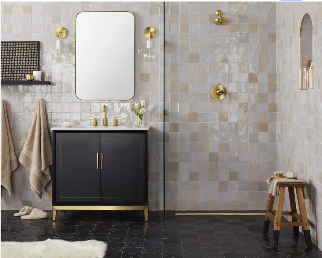 Zellige Alabaster Gloss Ceramic Wall and Floor Tile - 4 x 4 in.