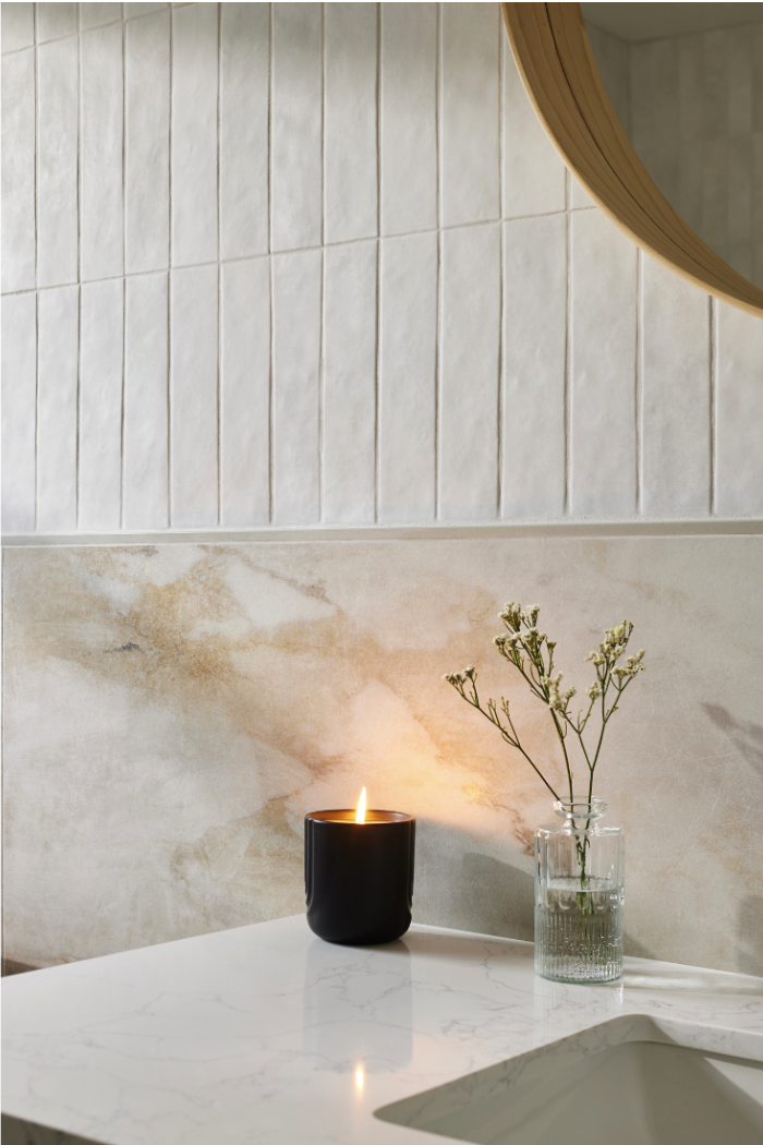 Argile Matte White Porcelain Wall and Floor Tile - 2.5 x 10 in.