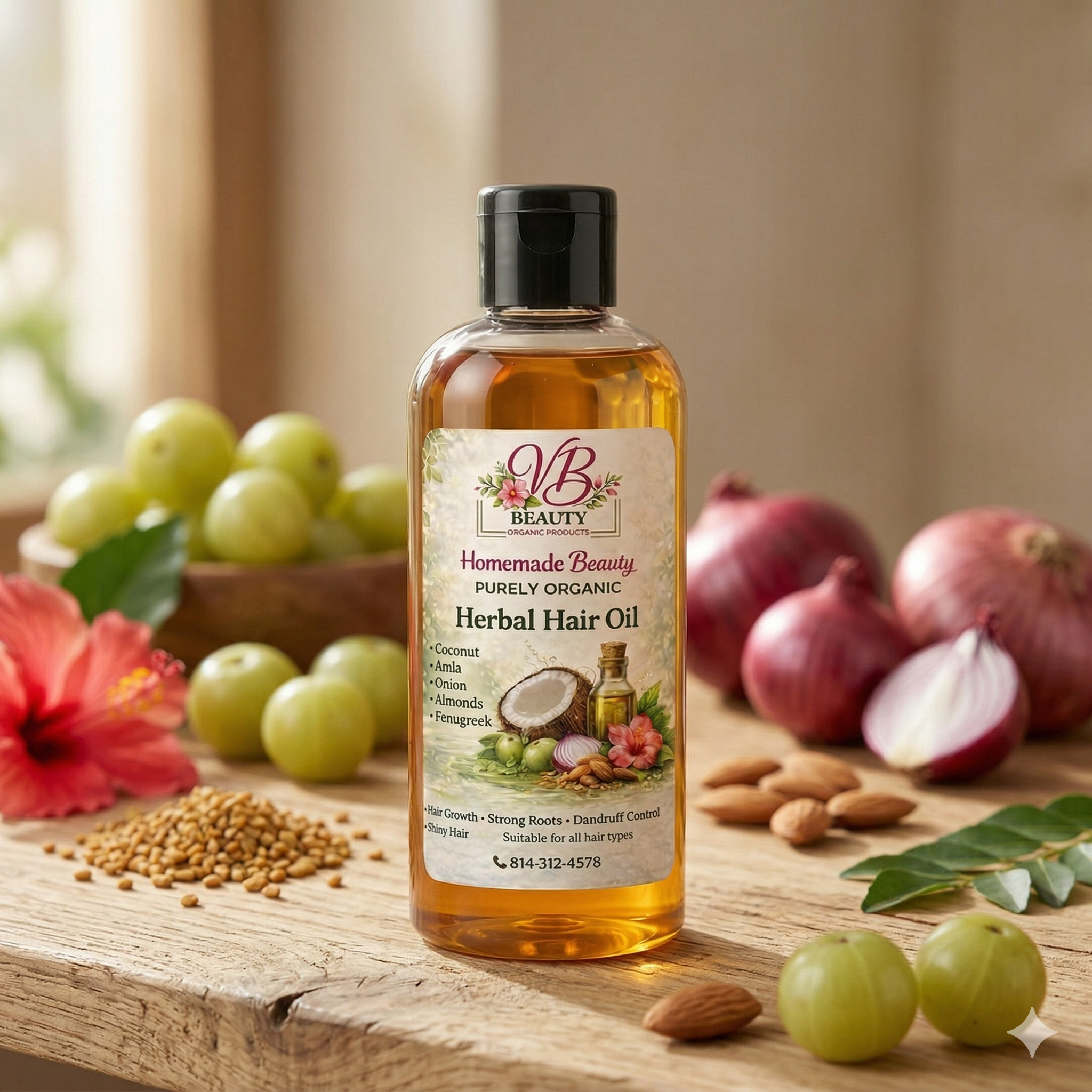 VB Beauty Purely Organic Herbal Hair Growth Oil🌿