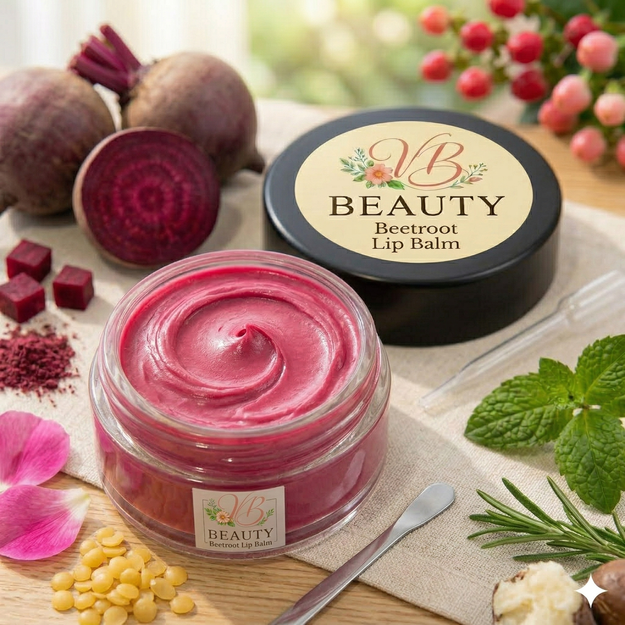 VB Beauty Fresh & Natural Beetroot Lip Balm